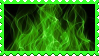 green flames